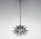 Italian Space Age Chrome and Crystal Glass Chandelier, 1970s 5