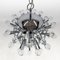 Italian Space Age Chrome and Crystal Glass Chandelier, 1970s 8