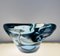 Danish Blue Glass Decorative Bowl attributed to Holmegaard, 1960s 7