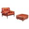 Mid-Century Leather Lounge Chair and Ottoman by Carlo de Carli, Italy, 1970s, Set of 2, Image 1