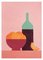 Gio Bellagio, Bodegón de naranjas y vino estilo toscano, 2023, Acrílico sobre papel, Imagen 1