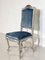 Regency Style Chairs in Light Blue Velvet and Wood, Belgium, 2000s, Set of 8 6