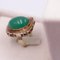 8 Karat Yellow Gold Chrysoprase Ring, 1970s 3