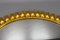 Espejo de pared Mid-Century ovalado en forma de sol de metal dorado, años 50, Imagen 6