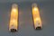 Mid-Century Modern Ice Glass Wall Sconces with Sockets, 1970s, Set of 2 3