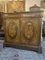 Floral Marquetry Two Door Marble Top Credenza 1