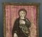 Tapiz del siglo XVIII de seda con santo bordado, Imagen 2