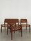 Scandinavian Teak and Rattan Dining Chairs by Arne Vodder for Sibast, Denmark, 1950s, Set of 4 1