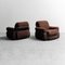 Armchairs in Brown Fabric and Tubular Metal, 1970s, Set of 2 3