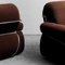 Armchairs in Brown Fabric and Tubular Metal, 1970s, Set of 2, Image 7
