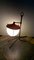 Lampada da tavolo tripode rossa, Italia, anni '50, Immagine 3