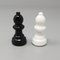 Black and White Chess Set in Volterra Alabaster, Italy, 1970s, Set of 33 8