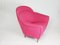 Fauteuil Rembourré Rose, Italie, 1950s 11