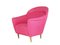 Italian Pink Upholstered Armchair, 1950s 9
