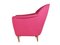 Italian Pink Upholstered Armchair, 1950s 5