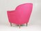 Italian Pink Upholstered Armchair, 1950s 10