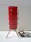 Italian Red Plastic Table Lamp, 1950s 1