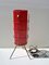 Lampada da tavolo in plastica rossa, Italia, anni '50, Immagine 1