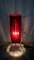 Rote Italienische Tischlampe aus Kunststoff, 1950er 5