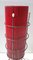 Lámpara de mesa italiana de plástico rojo, años 50, Imagen 4