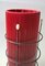 Lámpara de mesa italiana de plástico rojo, años 50, Imagen 3