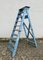 French Blue Painted Step Ladder, 1940s, Image 2