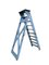 French Blue Painted Step Ladder, 1940s, Image 1