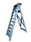 French Blue Painted Step Ladder, 1940s, Image 3