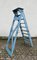 French Blue Painted Step Ladder, 1940s 14