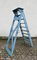 French Blue Painted Step Ladder, 1940s, Image 14