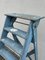 French Blue Painted Step Ladder, 1940s 15