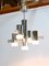 Lámpara de araña modernista de metal atribuida a Gaetano Sciolari, Italia, años 60, Imagen 2