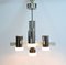 Modernist Metal Chandelier attributed to Gaetano Sciolari, Italy, 1960s 9