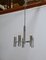 Modernist Metal Chandelier attributed to Gaetano Sciolari, Italy, 1960s 3