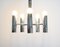 Modernist Metal Chandelier attributed to Gaetano Sciolari, Italy, 1960s 7