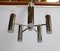 Modernist Metal Chandelier attributed to Gaetano Sciolari, Italy, 1960s 11