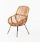 Fauteuil en Rotin et Osier, Italie, 1950s 1