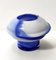Postmodern White and Blue Cased Murano Glass Wave Vase by Carlo Moretti, Italy, 1970s 1