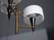 Italian Hanging Light in Opaline Glass and Brass, 1950s 5