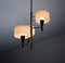 Italian Hanging Light in Opaline Glass and Brass, 1950s 6