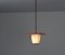Lampe à Suspension Vintage en Laiton, Fer et Verre Opalin, 1950s 3