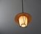Vintage Italian Pendant Lamp in Brass, Iron and Opaline Glass, 1950s, Image 7