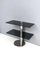 Postmodern Chromed Metal Console Table with Two Smoked Glass Shelves, Italy 8