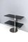 Postmodern Chromed Metal Console Table with Two Smoked Glass Shelves, Italy, Image 8