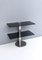 Postmodern Chromed Metal Console Table with Two Smoked Glass Shelves, Italy, Image 1