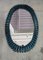 Mid-Century Style Italian Oval Mirror in Murano Glass and Brass, 2000 7