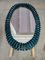 Italienischer Mid-Century Stil Ovaler Spiegel aus Muranoglas & Messing, 2000 4