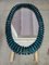 Mid-Century Style Italian Oval Mirror in Murano Glass and Brass, 2000 4