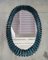 Mid-Century Style Italian Oval Mirror in Murano Glass and Brass, 2000, Image 1