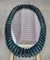 Mid-Century Style Italian Oval Mirror in Murano Glass and Brass, 2000, Image 9